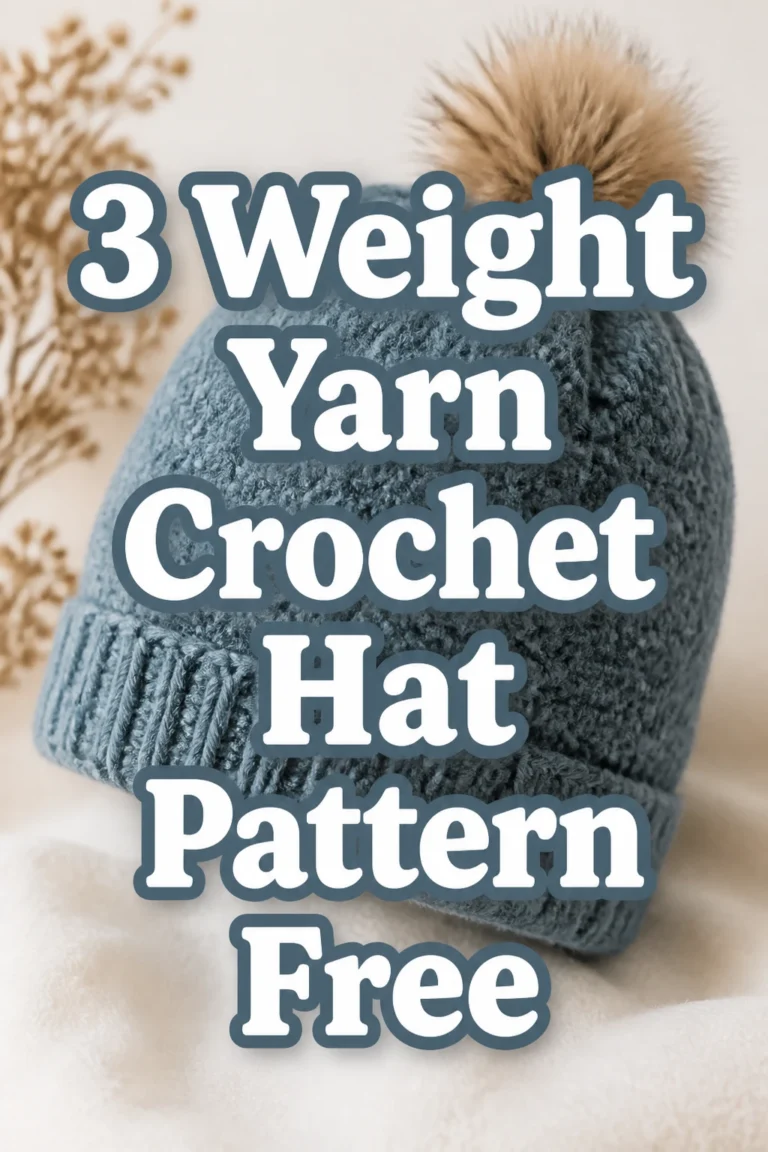 3 Weight Yarn Crochet Hat Pattern Free
