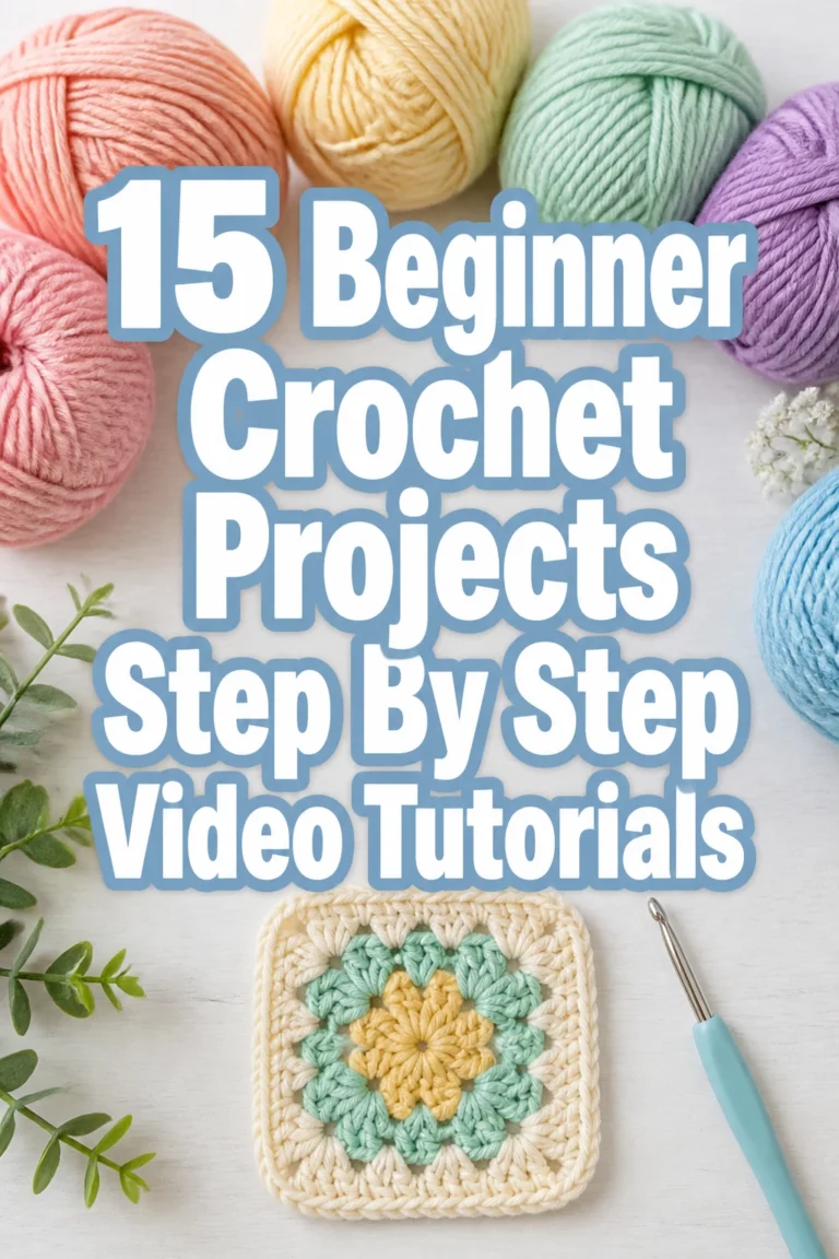 15 Beginner Crochet Projects Step By Step Video Tutorials