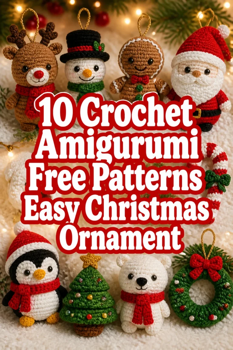 10 Crochet Amigurumi Free Patterns Easy Christmas Ornament
