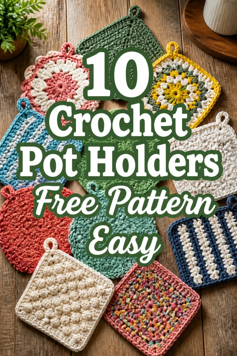 10 Crochet Pot Holders Free Pattern Easy