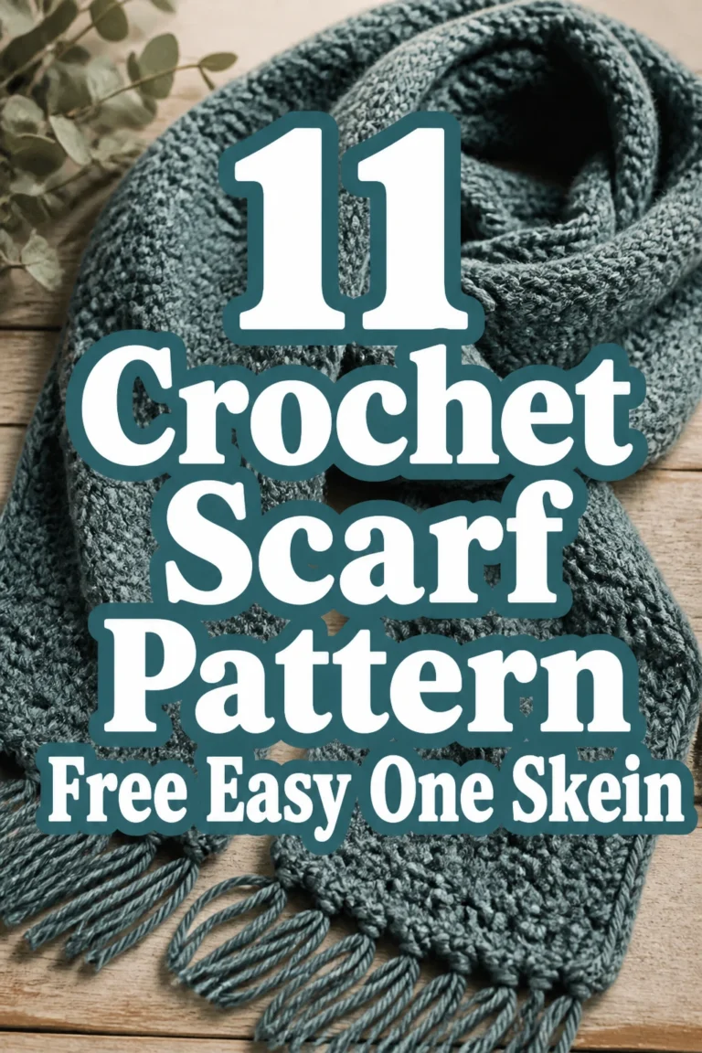 11 Crochet Scarf Pattern Free Easy One Skein