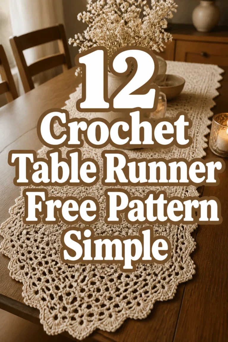 12 Crochet Table Runner Free Pattern Simple