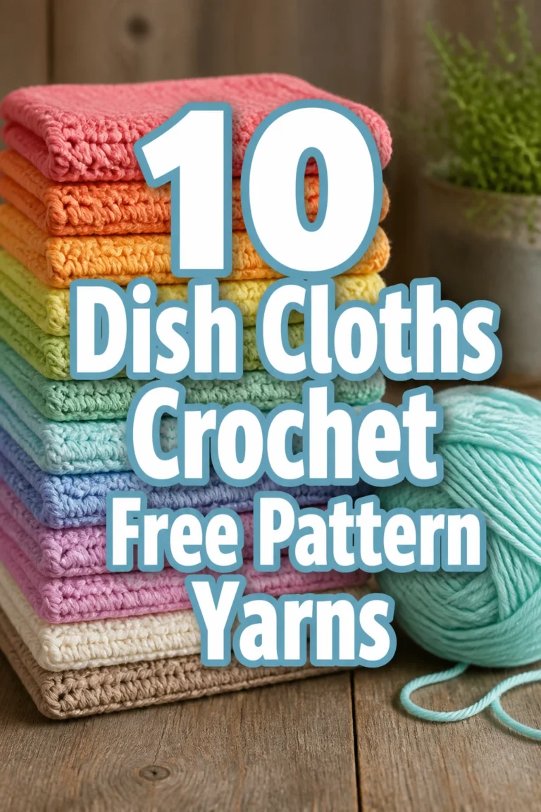 10 Dish Cloths Crochet Free Pattern Yarns