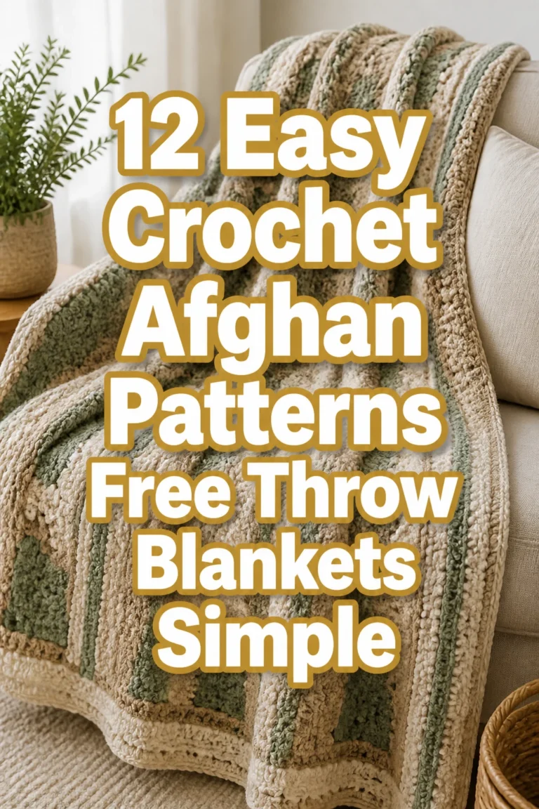 12 Easy Crochet Afghan Patterns Free Throw Blankets Simple