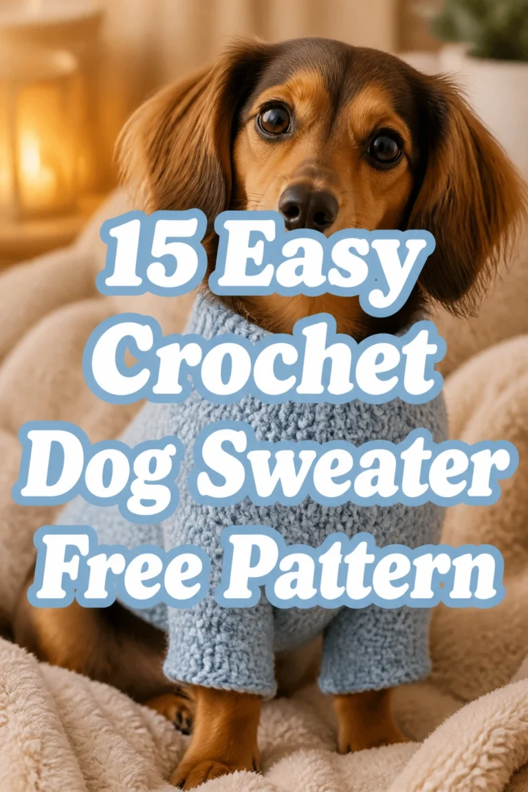 15 Easy Crochet Dog Sweater Free Pattern