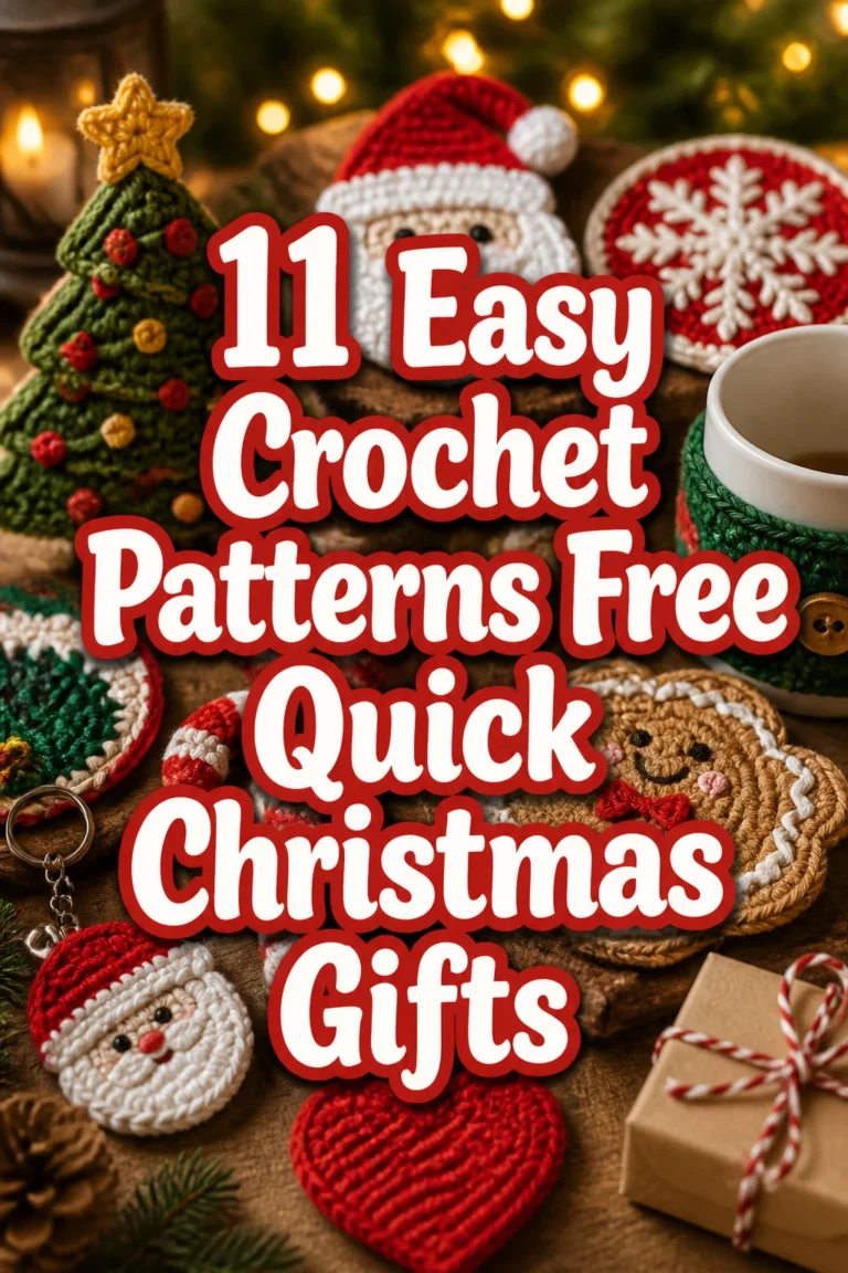 11 Easy Crochet Patterns Free Quick Christmas Gifts