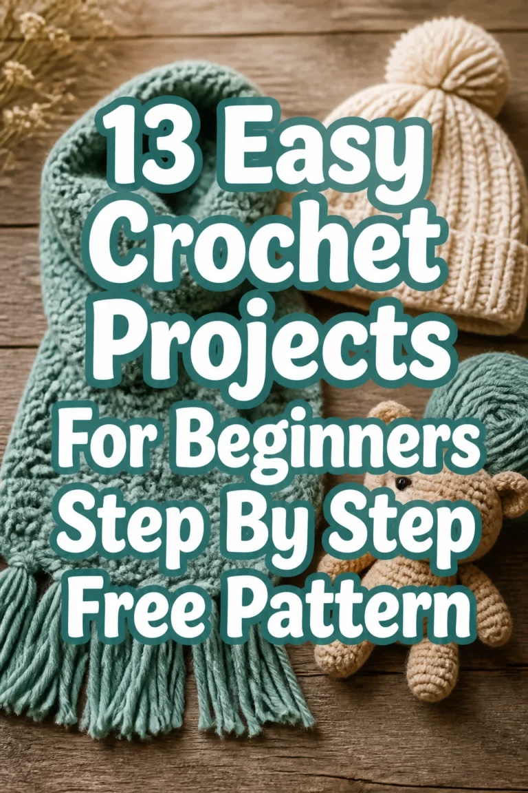13 Easy Crochet Projects For Beginners Step By Step Free Pattern