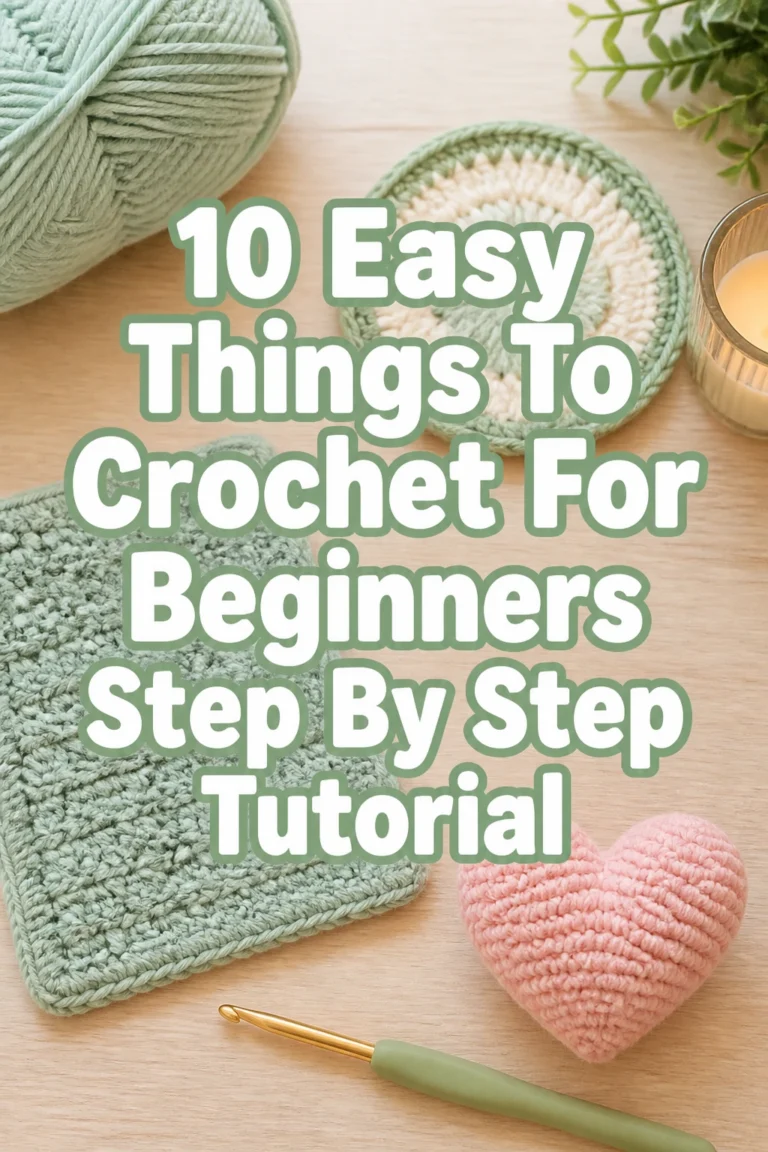 10 Easy Things To Crochet For Beginners Step By Step Tutorial