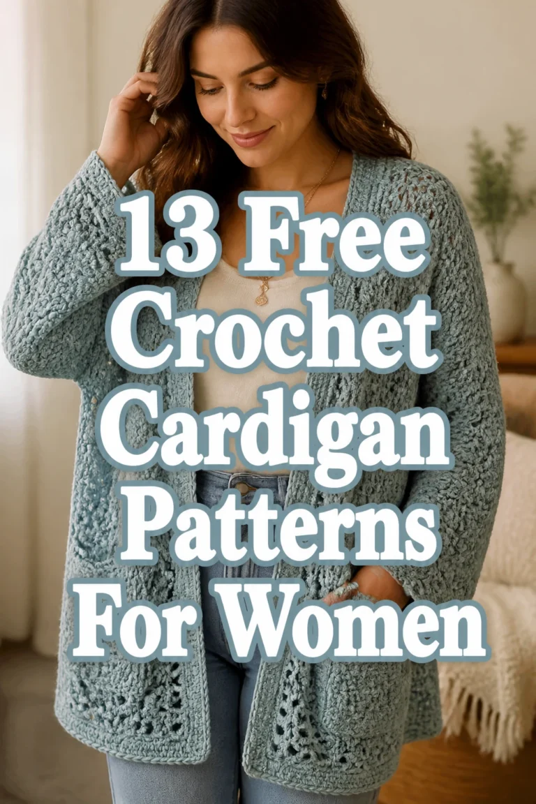 13 Free Crochet Cardigan Patterns For Women