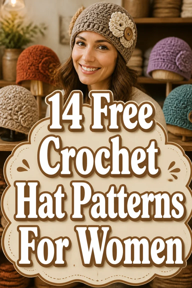 14 Free Crochet Hat Patterns For Women
