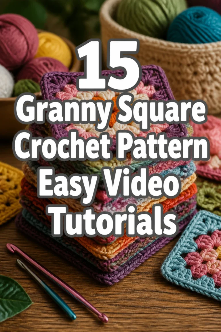 15 Granny Square Crochet Pattern Easy Video Tutorials