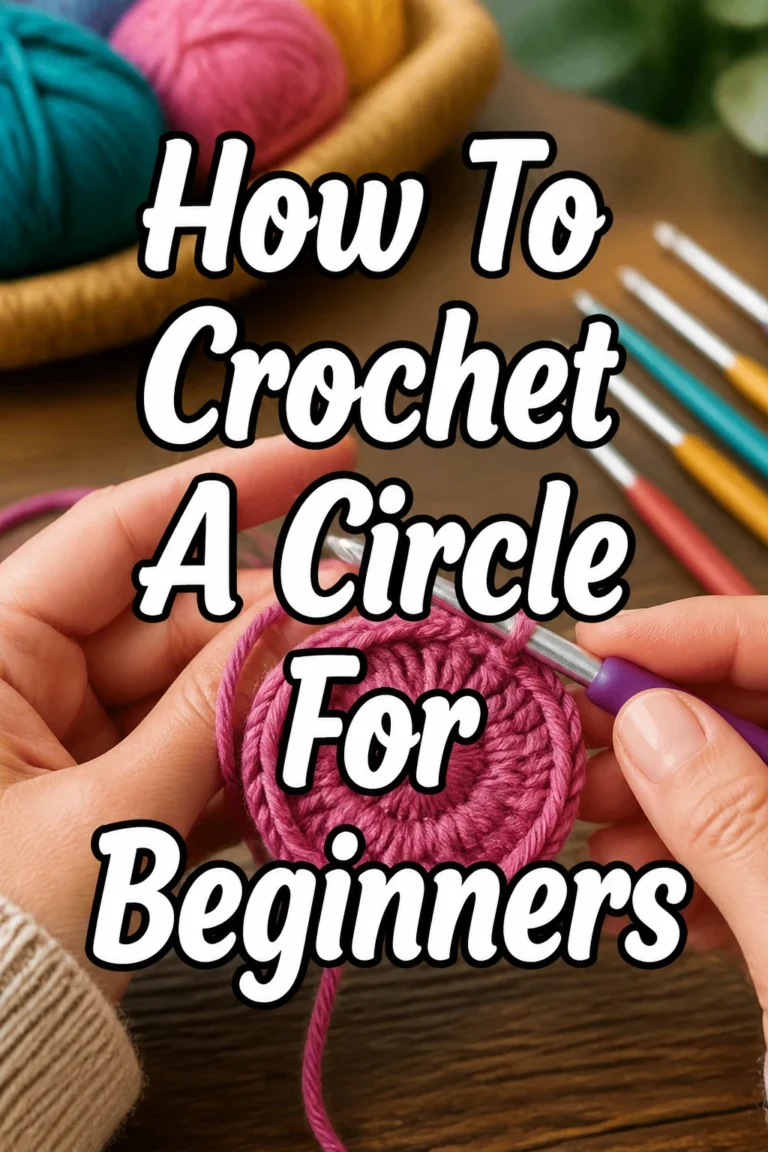 How To Crochet A Circle For Beginners