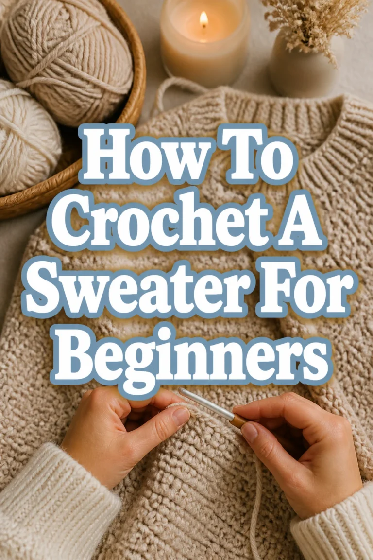 How To Crochet A Sweater For Beginners