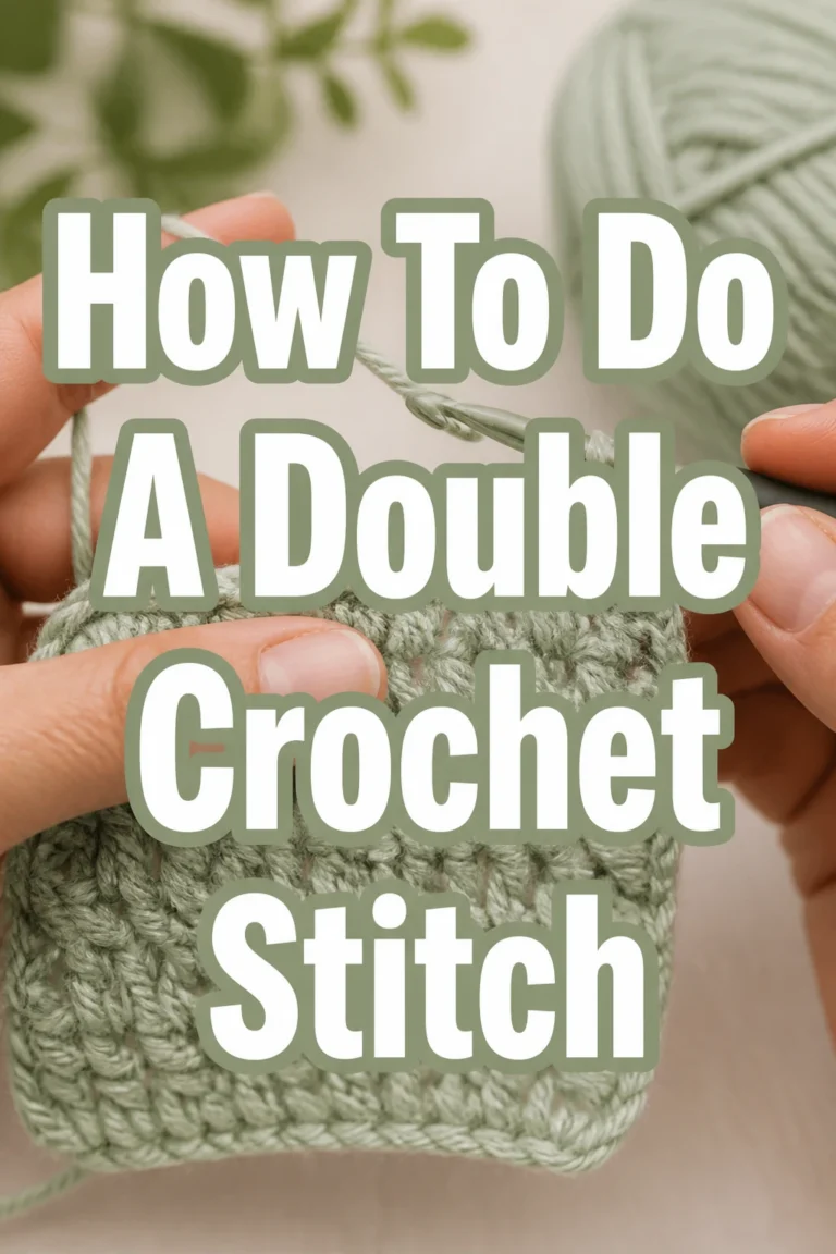 How To Do A Double Crochet Stitch