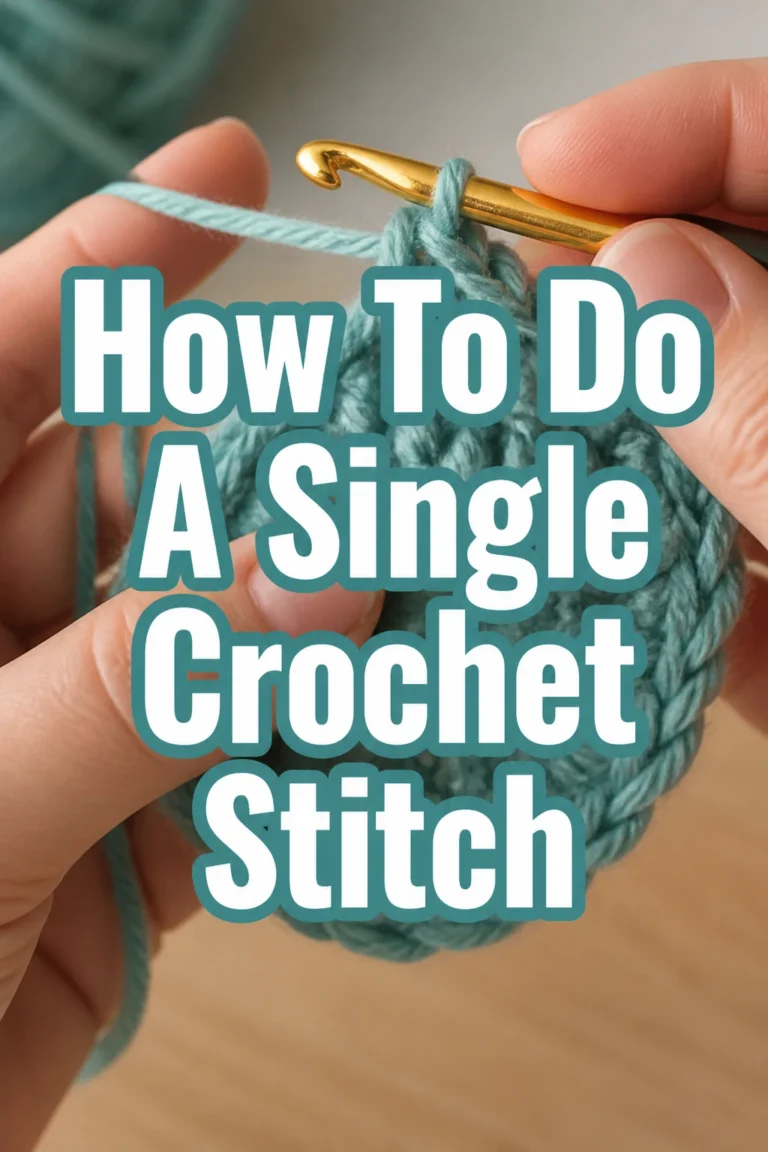 How To Do A Single Crochet Stitch