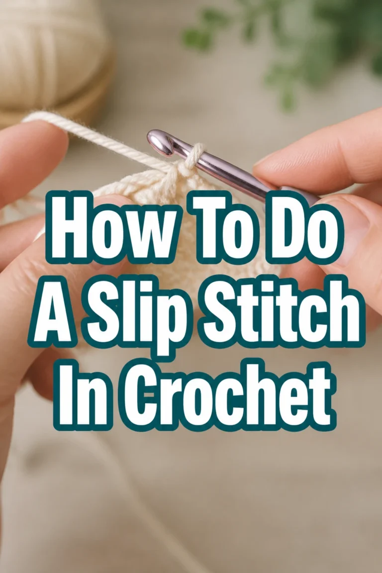 How To Do A Slip Stitch In Crochet