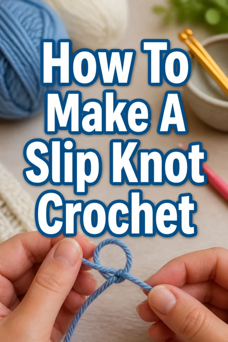 How To Make A Slip Knot Crochet