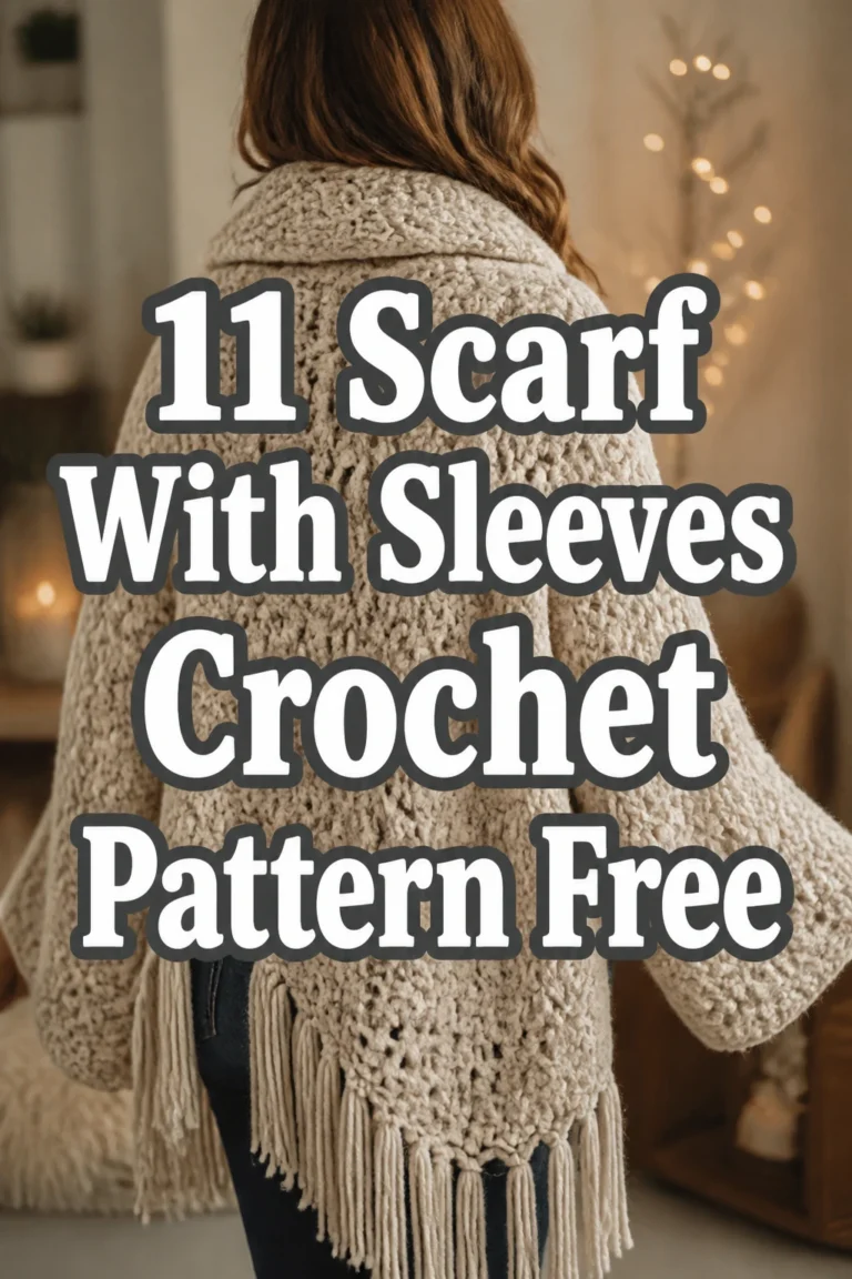 11 Scarf With Sleeves Crochet Pattern Free