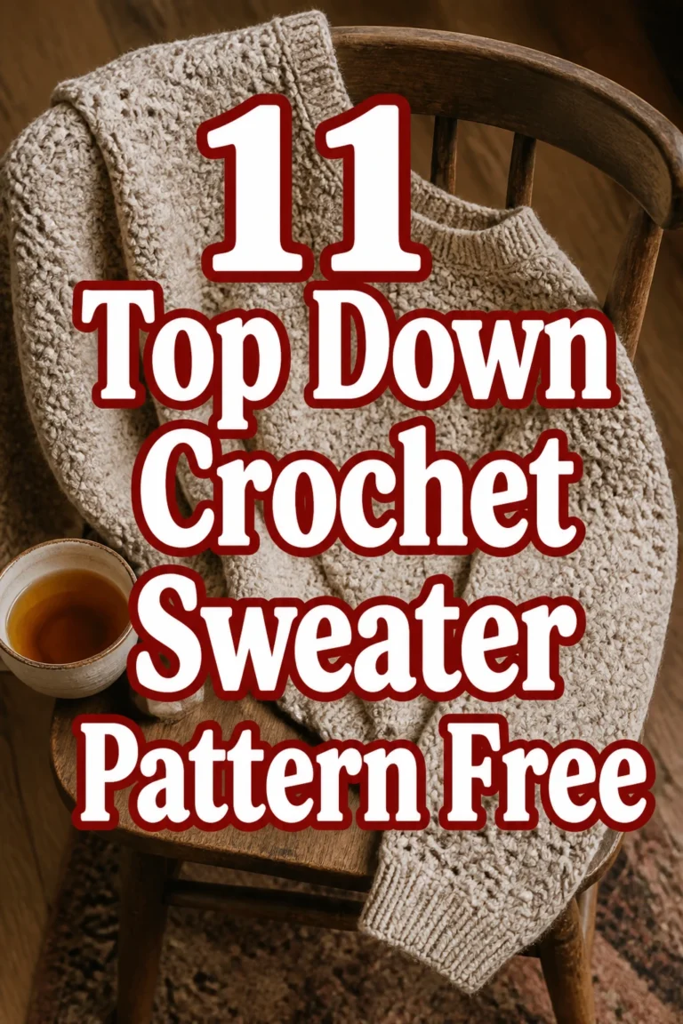 11 Top Down Crochet Sweater Pattern Free