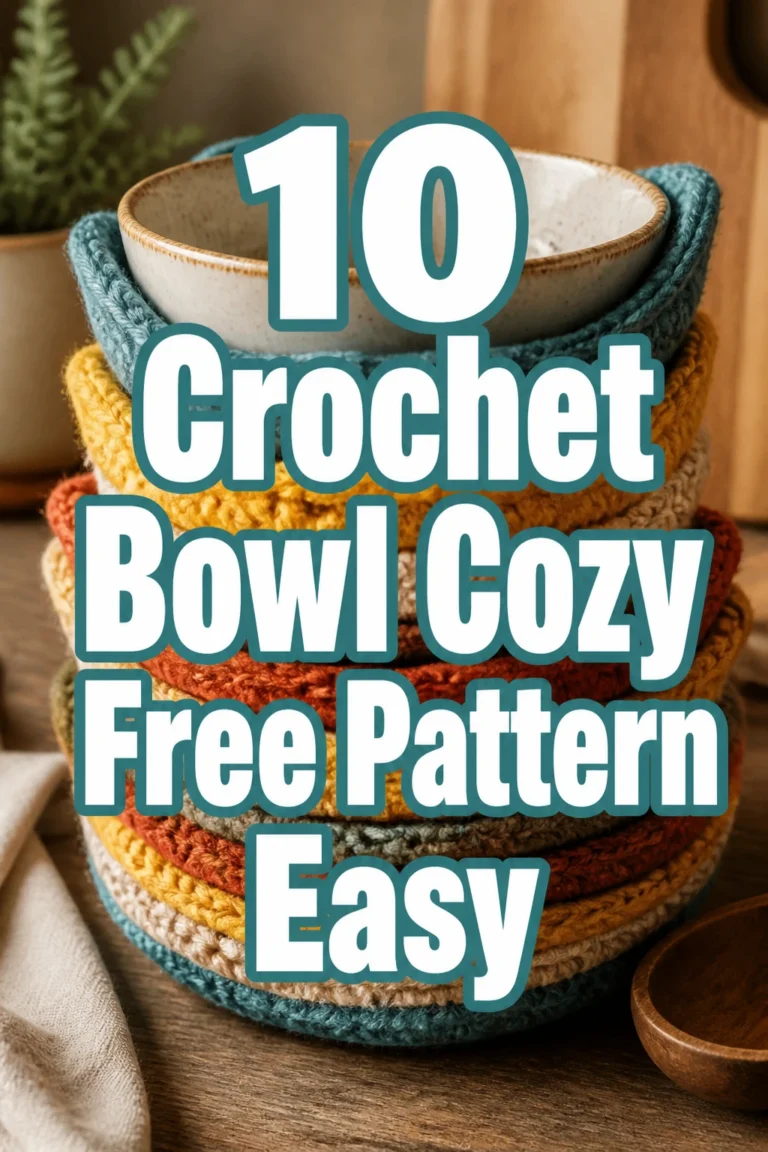 10 Crochet Bowl Cozy Free Pattern Easy