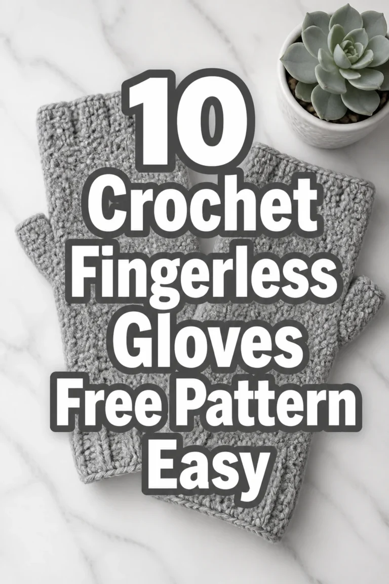 10 Crochet Fingerless Gloves Free Pattern Easy