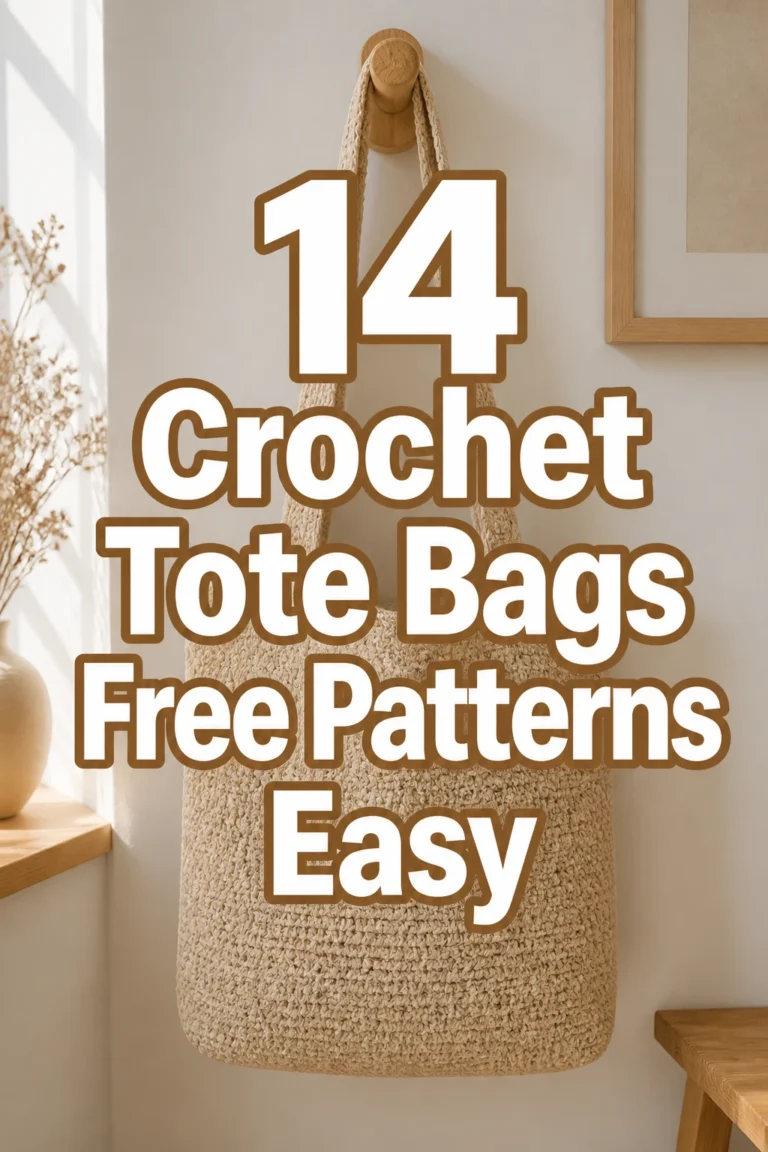 14 Crochet Tote Bags Free Patterns Easy