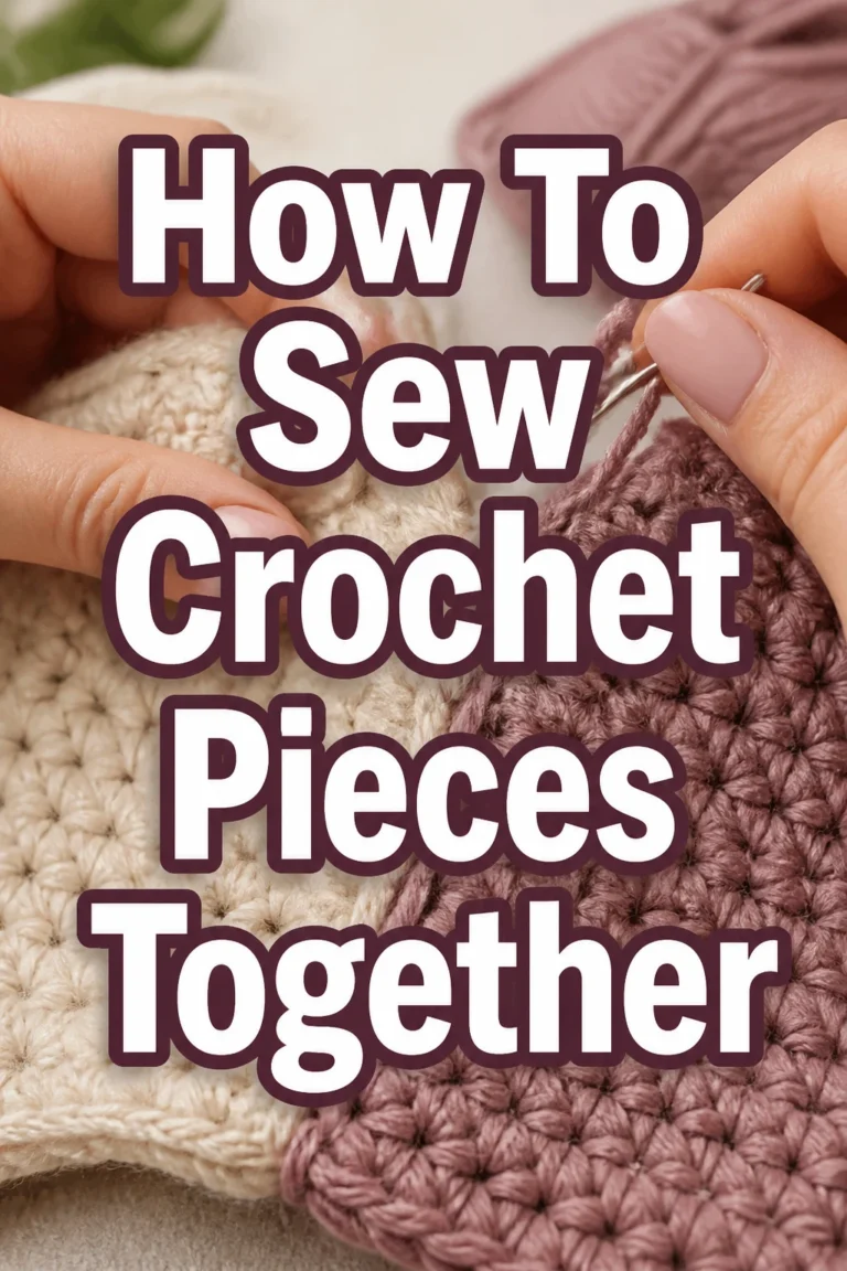 How To Sew Crochet Pieces Together