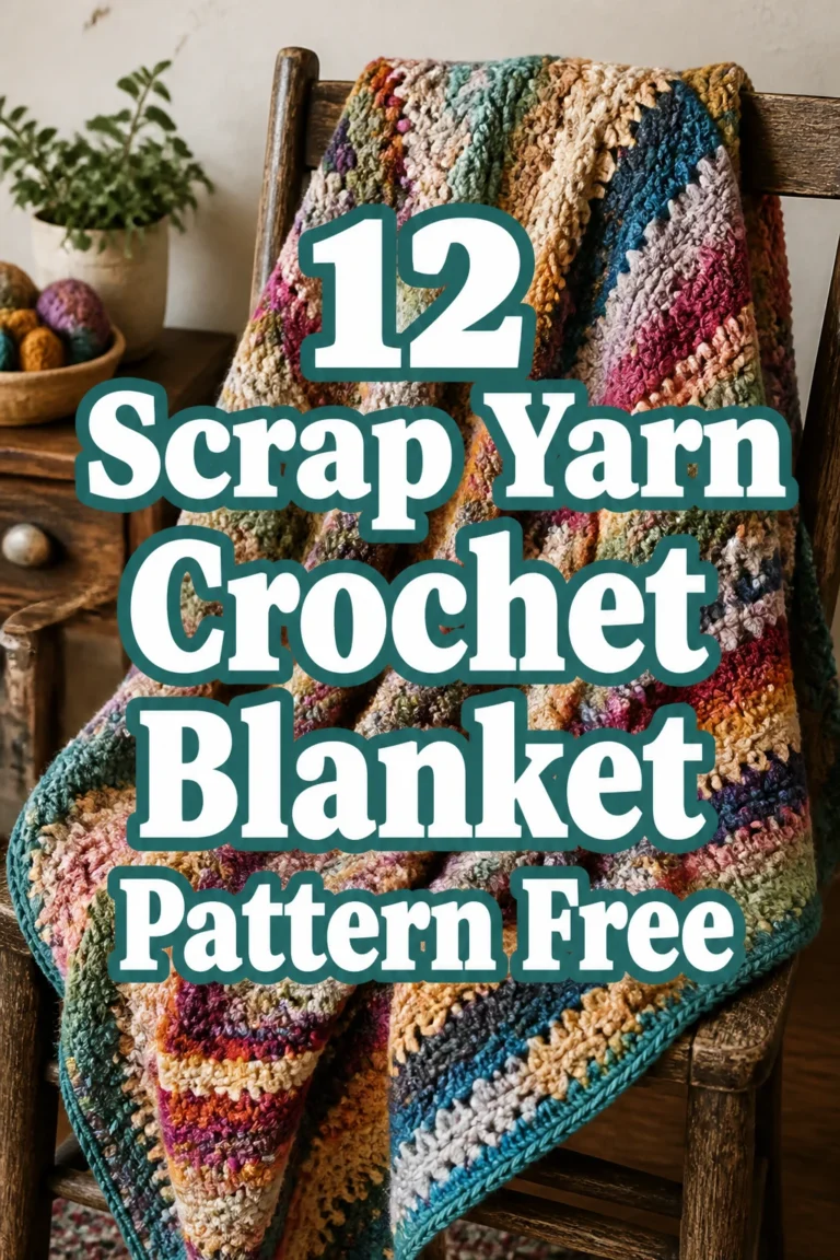 12 Scrap Yarn Crochet Blanket Pattern Free
