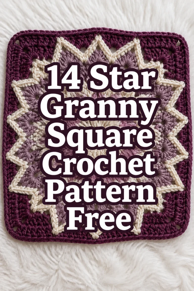 14 Star Granny Square Crochet Pattern Free